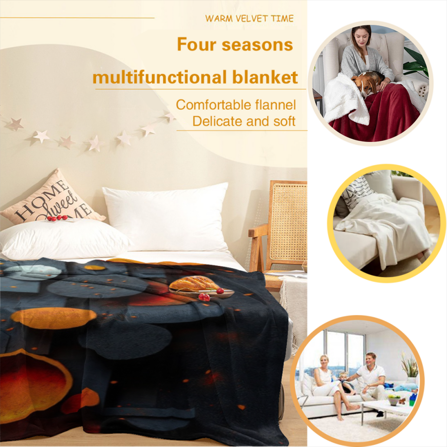 Modern Decorative Throw Blanket ¨C Colorful Graphic Artistic Design