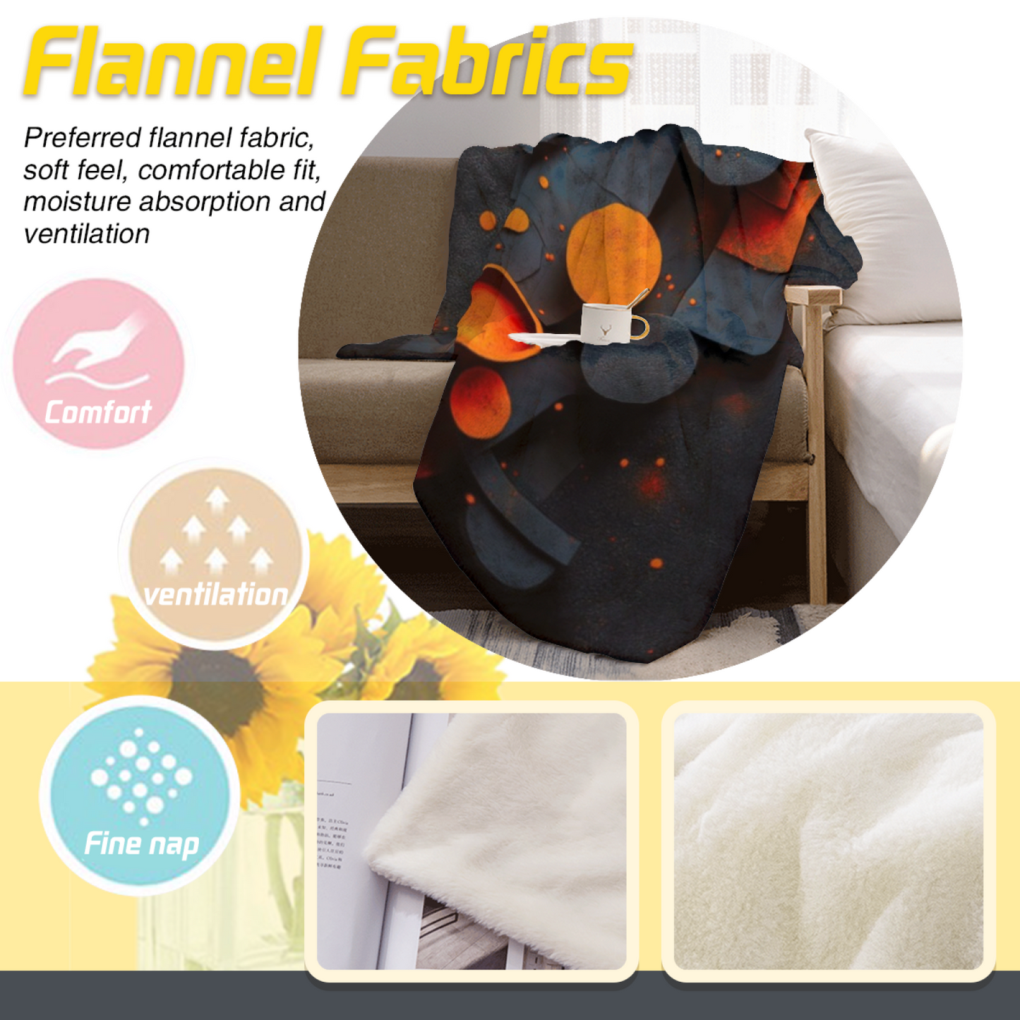 Modern Decorative Throw Blanket ¨C Colorful Graphic Artistic Design