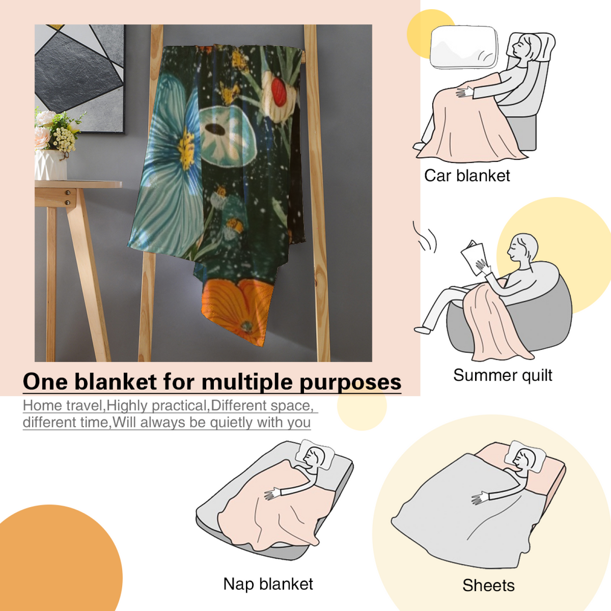 Terracotta Muse Soft Neutral Statement Cozy Flannel Bed Blanket