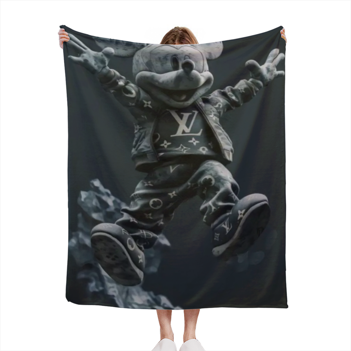Electric & Flora Playful Graphic All-Season Flannel Blanket