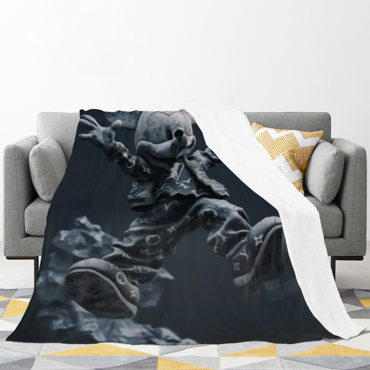 Electric & Flora Playful Graphic All-Season Flannel Blanket