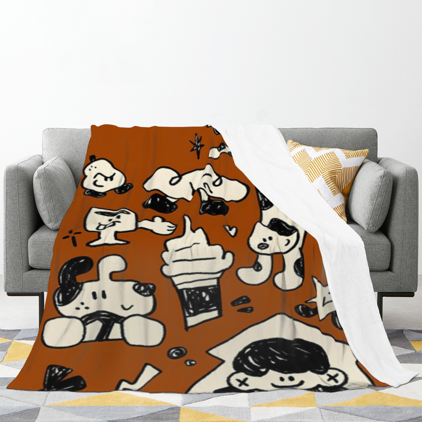 Colorful Contemporary Pattern Throw Blanket ¨C Stylish Modern Cozy Blanket