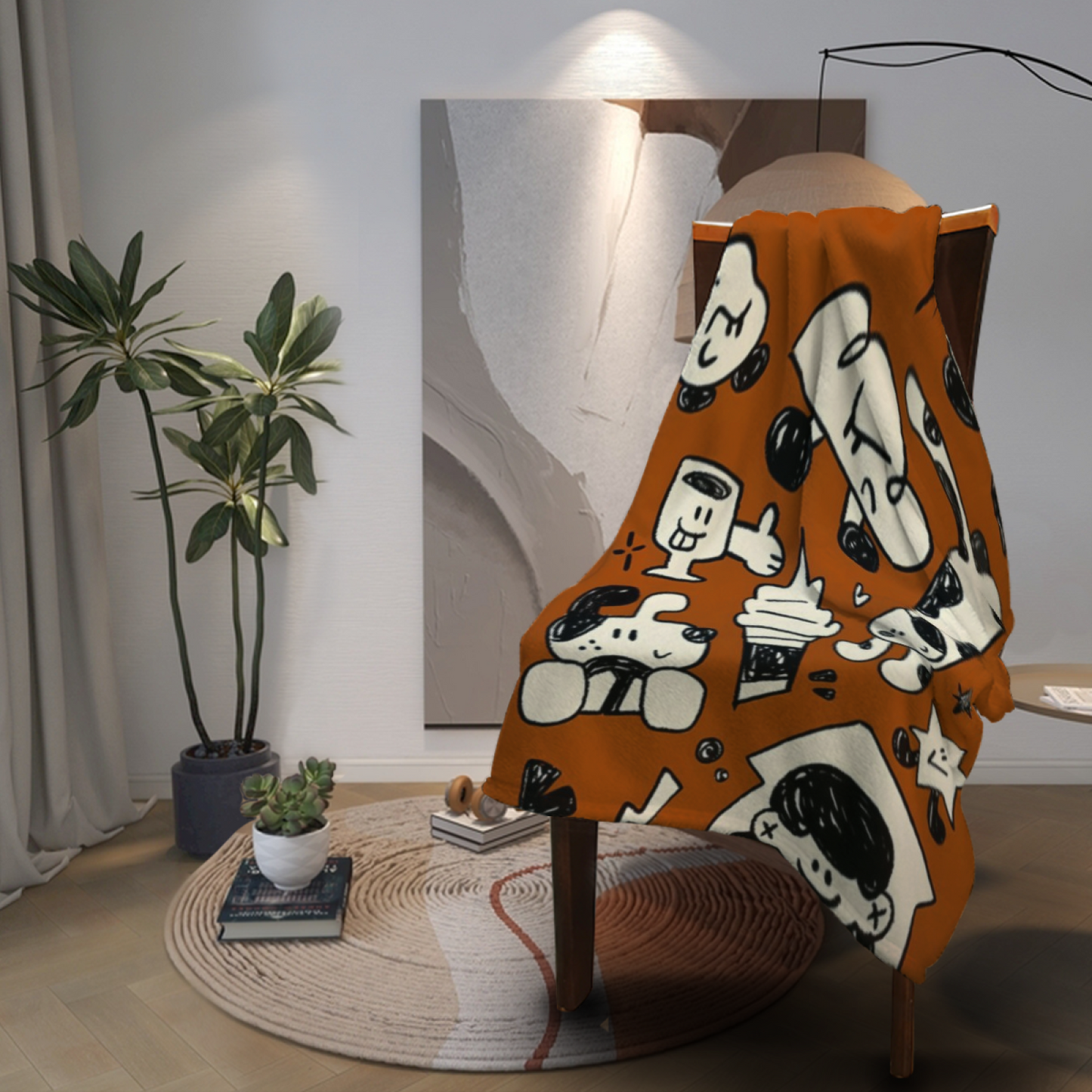 Colorful Contemporary Pattern Throw Blanket ¨C Stylish Modern Cozy Blanket