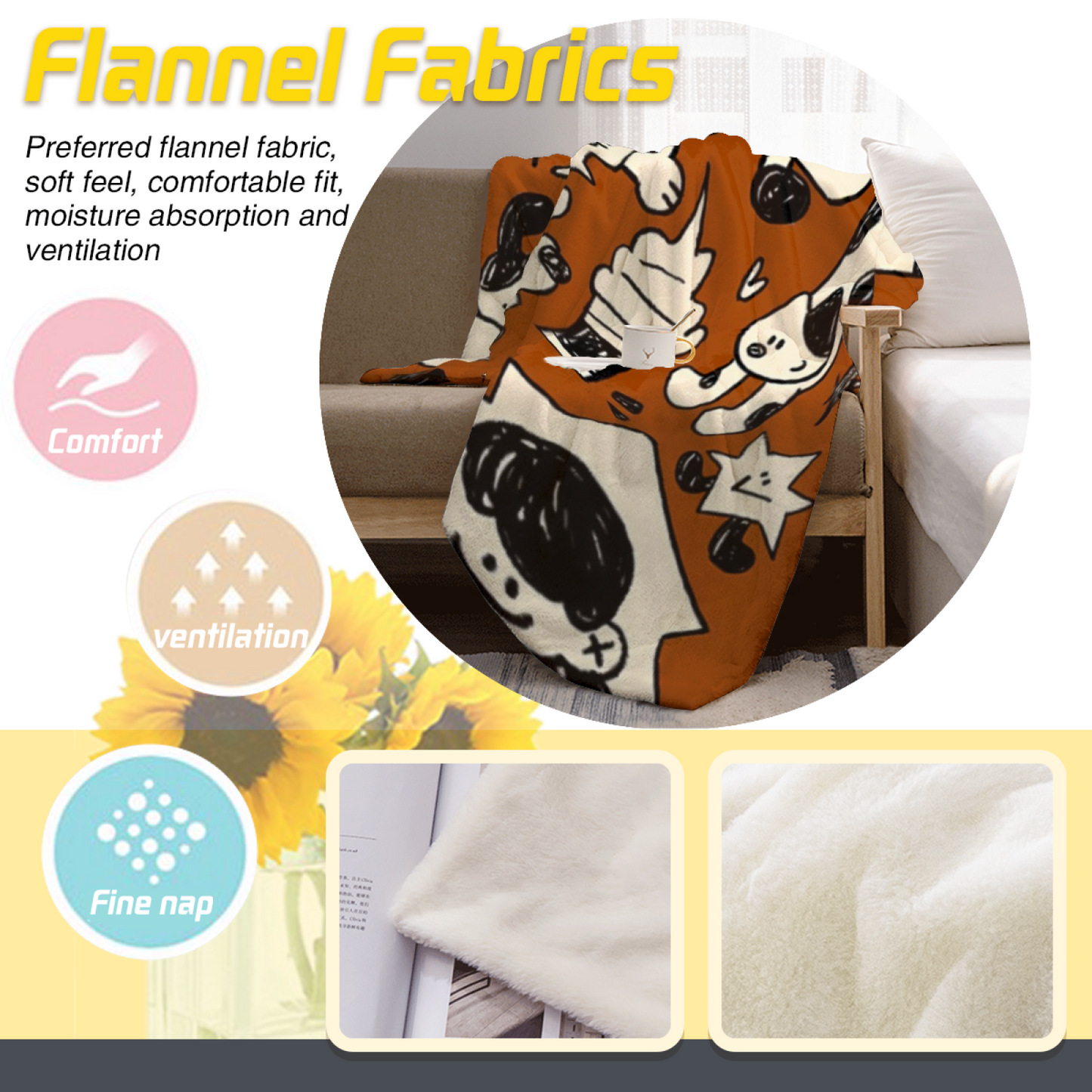 Colorful Contemporary Pattern Throw Blanket ¨C Stylish Modern Cozy Blanket