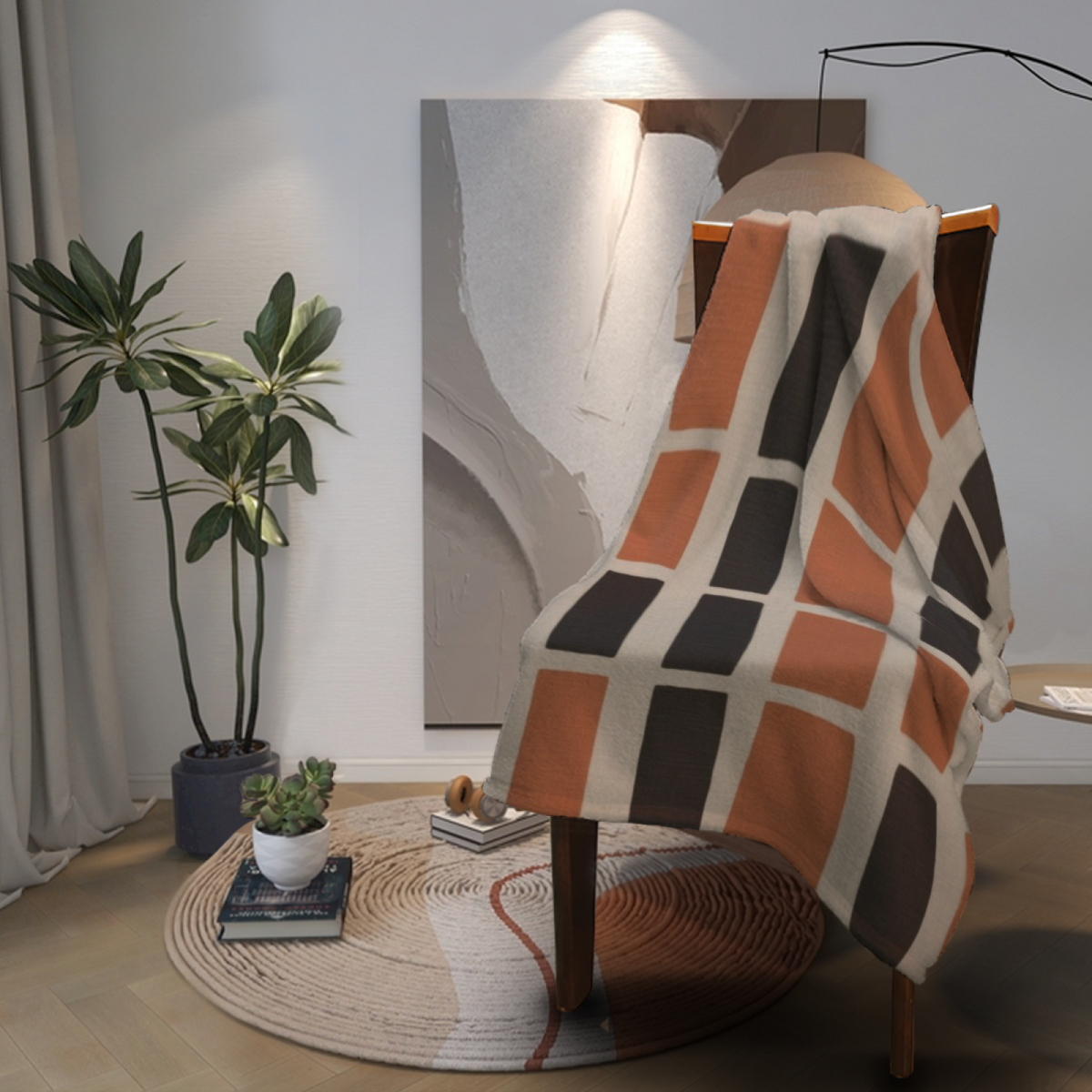 Soft Minimalist All-Season Flannel Blanket ¨C Lagoon Cove Collection