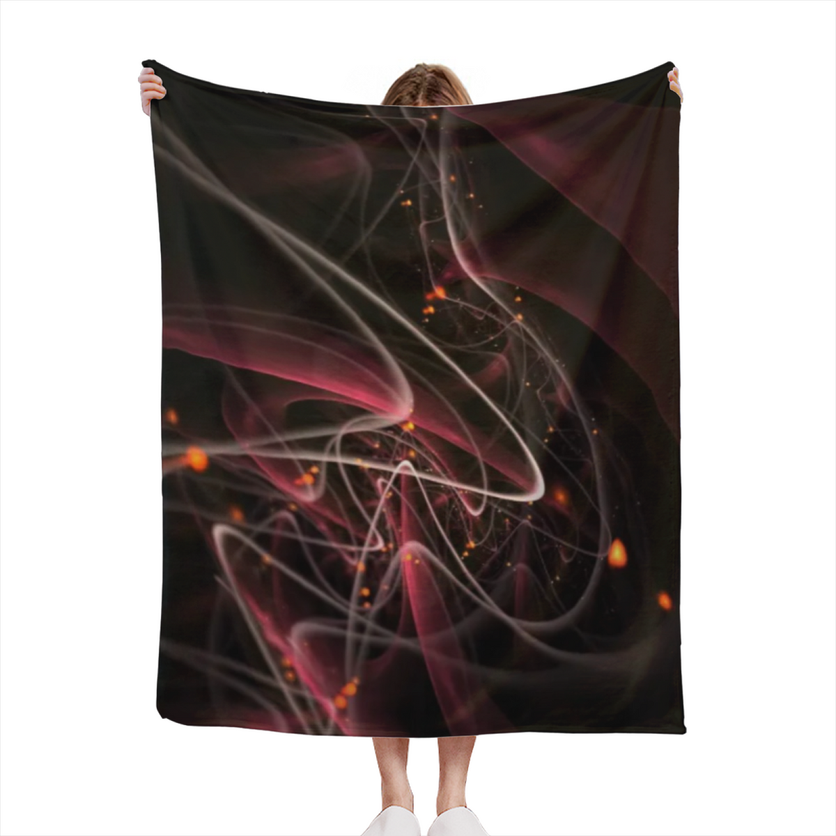 Radiant Tapestry Home Accent Lightweight Flannel Throw ¨C Warm Coral