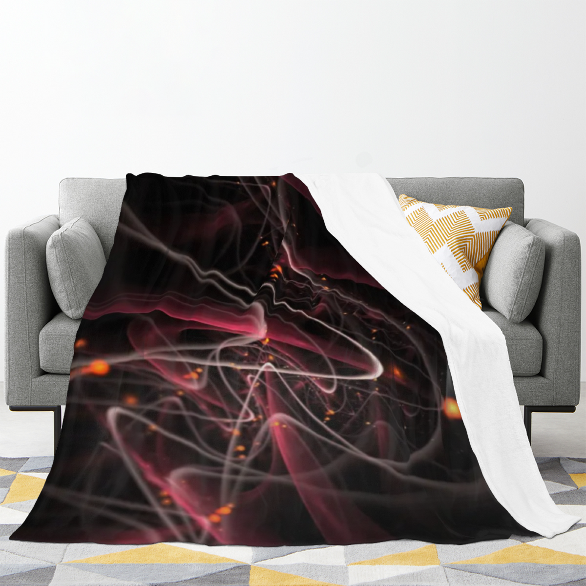 Radiant Tapestry Home Accent Lightweight Flannel Throw ¨C Warm Coral