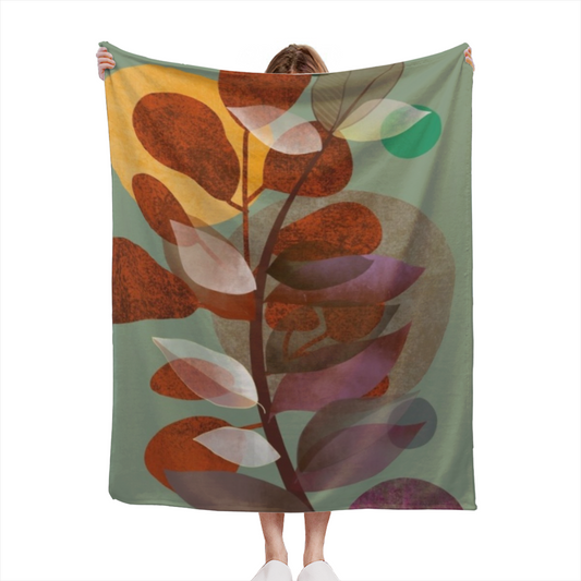 Soft Minimalist Plush Flannel Throw ¨C Riverstone Wander Collection