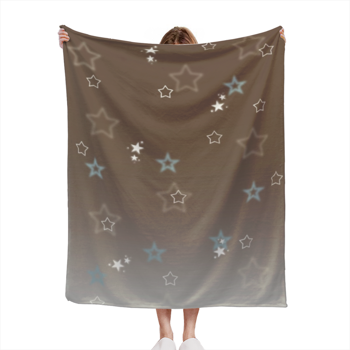 Breezy Valley Soft Neutral Modern Art Decorative Flannel Blanket