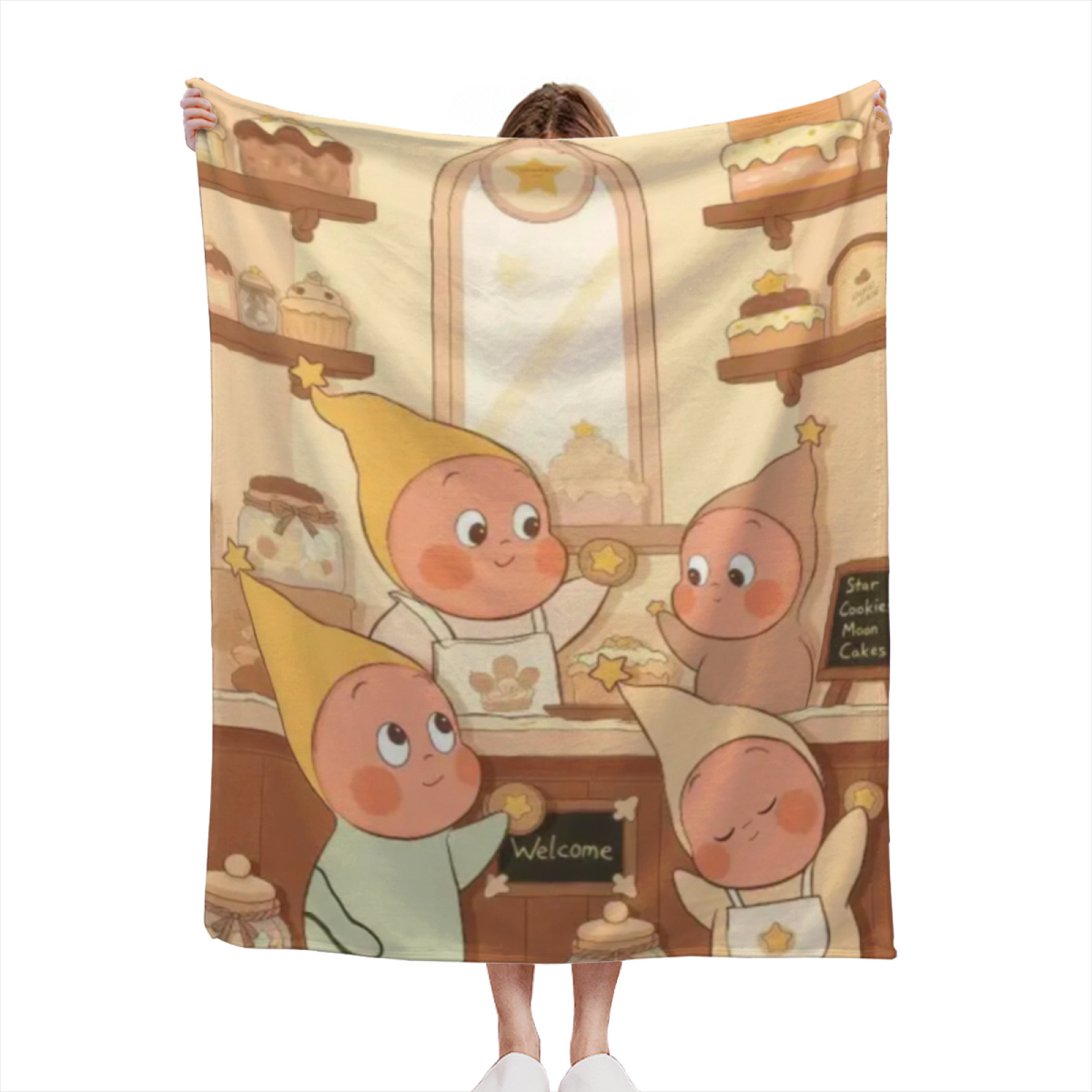 Lagoon Wonder Muted Sage Art Flannel Throw Blanket