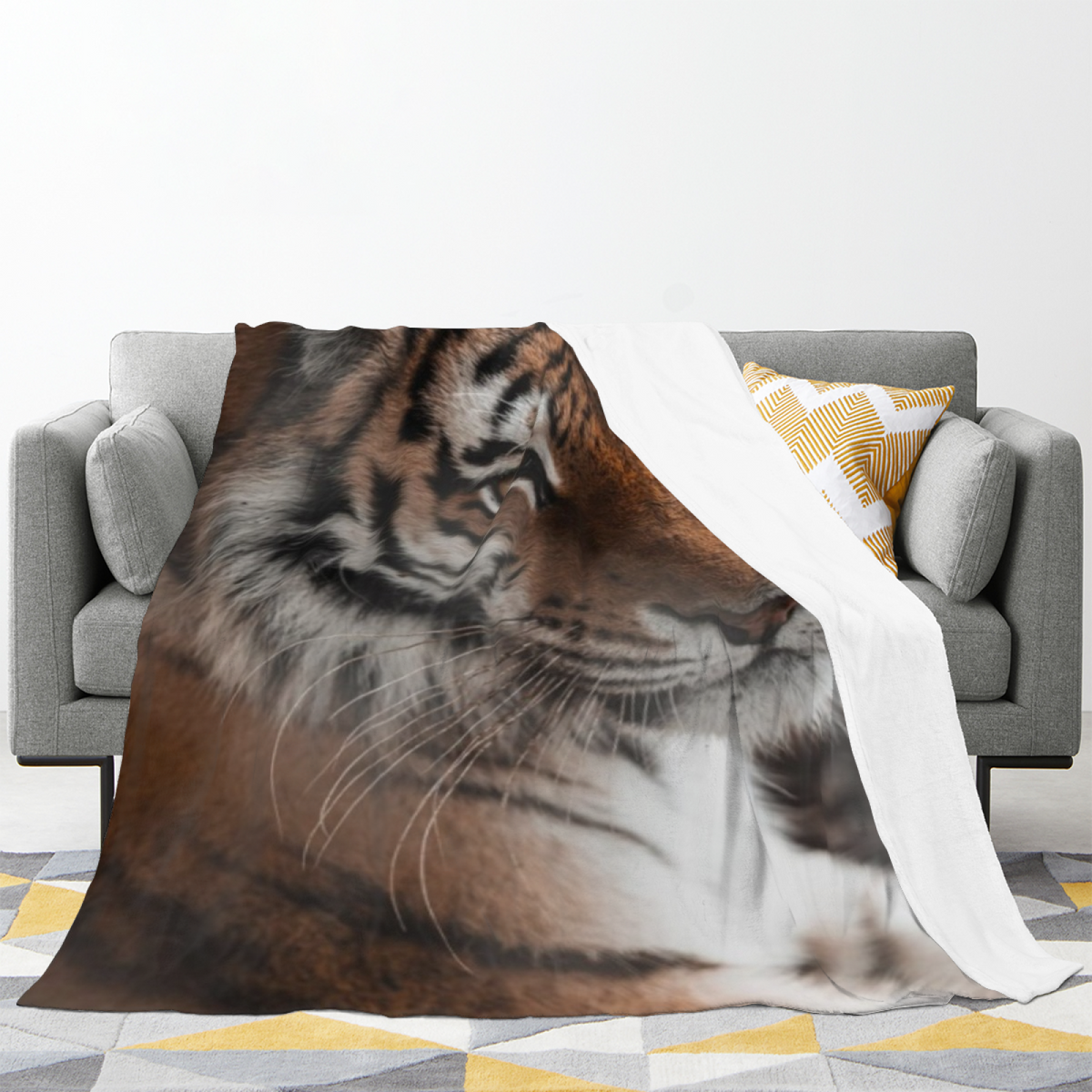 Soft Neutral Velvet Haven Flannel Throw Blanket