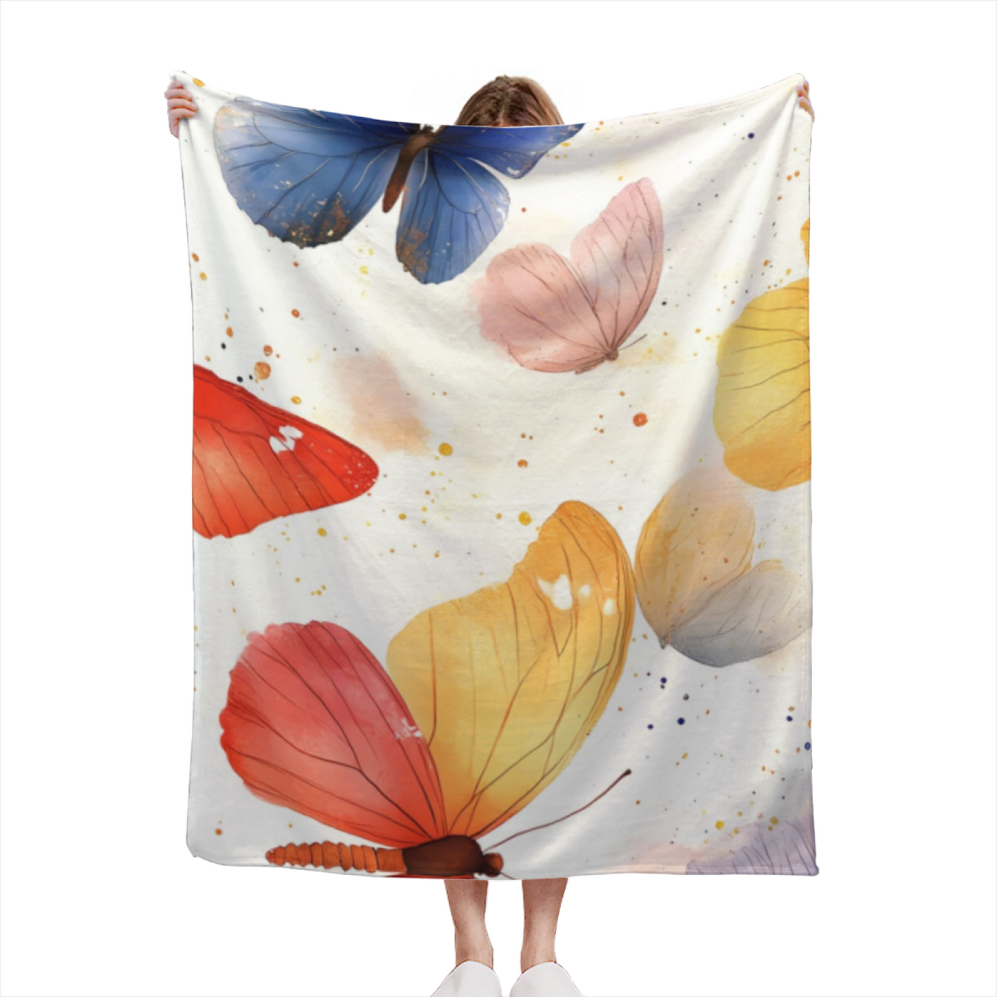 Colorful Artistic Throw Blanket ¨C Modern Graphic Decorative Cozy Home Blanket