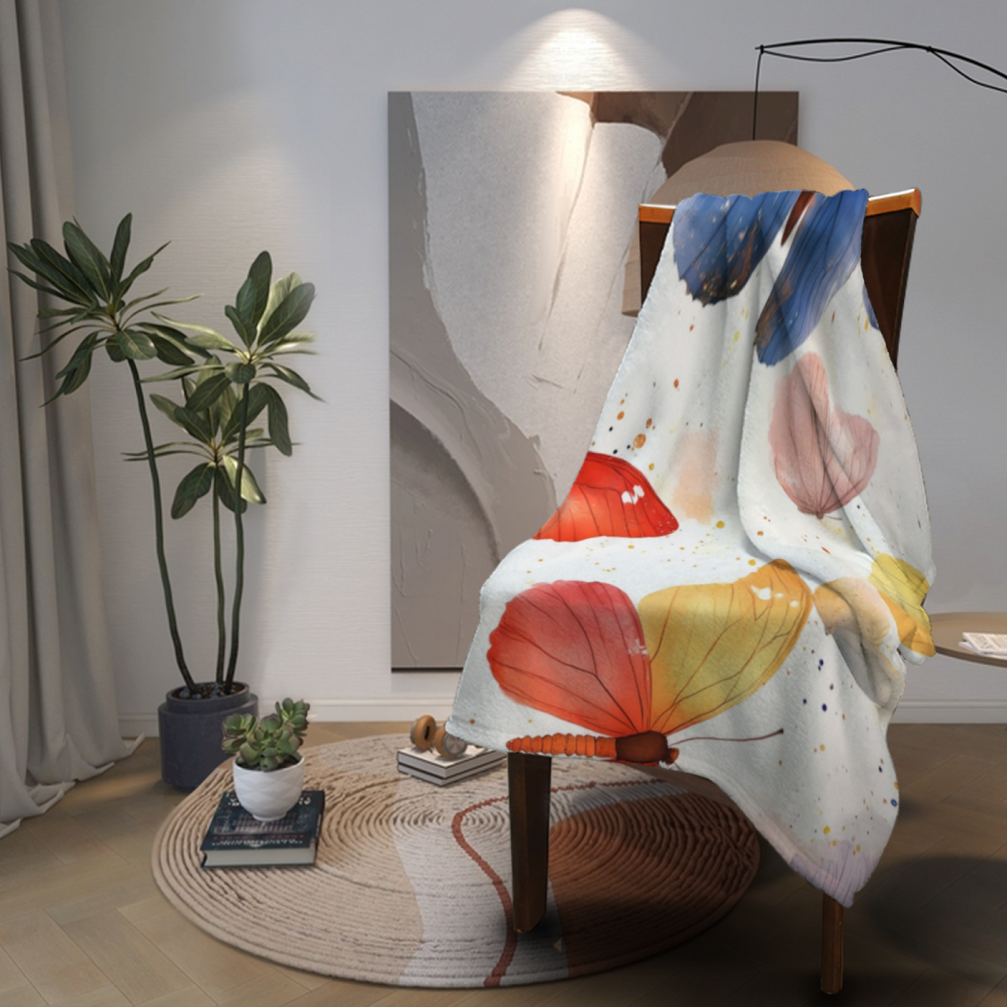 Colorful Artistic Throw Blanket ¨C Modern Graphic Decorative Cozy Home Blanket