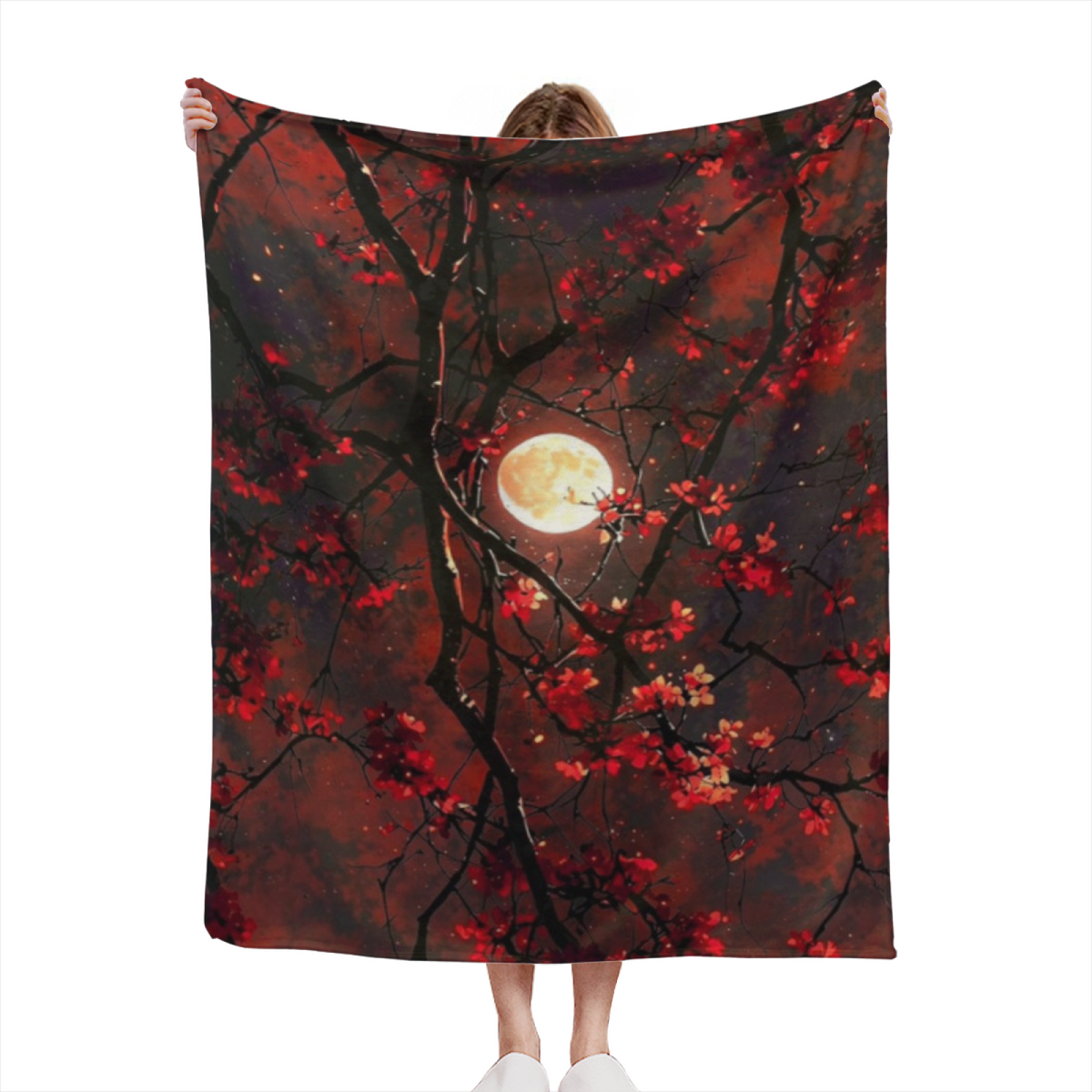 Rustic Mosaic Soft Flannel Blanket in Rich Multicolor