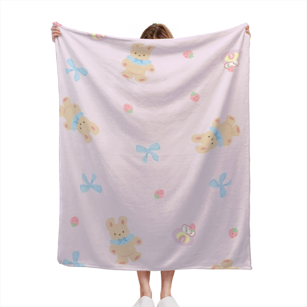 Eclectic Design Dewdrop Fable Creamy Ivory Cozy Flannel Bed Blanket