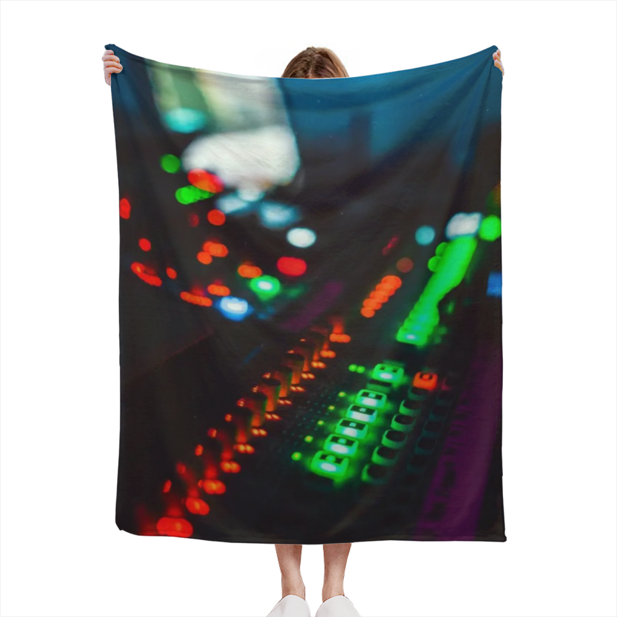 Pastel Multicolor Whimsical Decor All-Season Flannel Blanket ¨C Coastal Breeze Edition