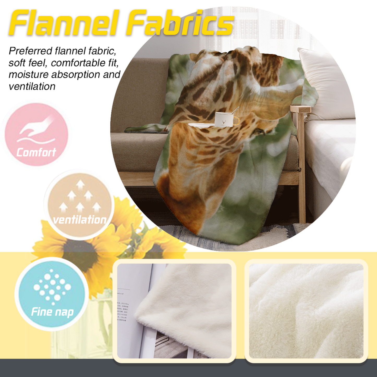 Colorful Modern Decorative Throw Blanket ¨C Artistic Printed Cozy Blanket