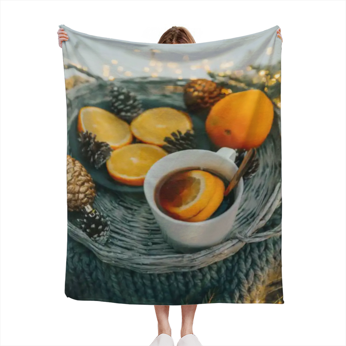 Soft Minimalist Plush Flannel Throw ¨C Breezy Flora Collection