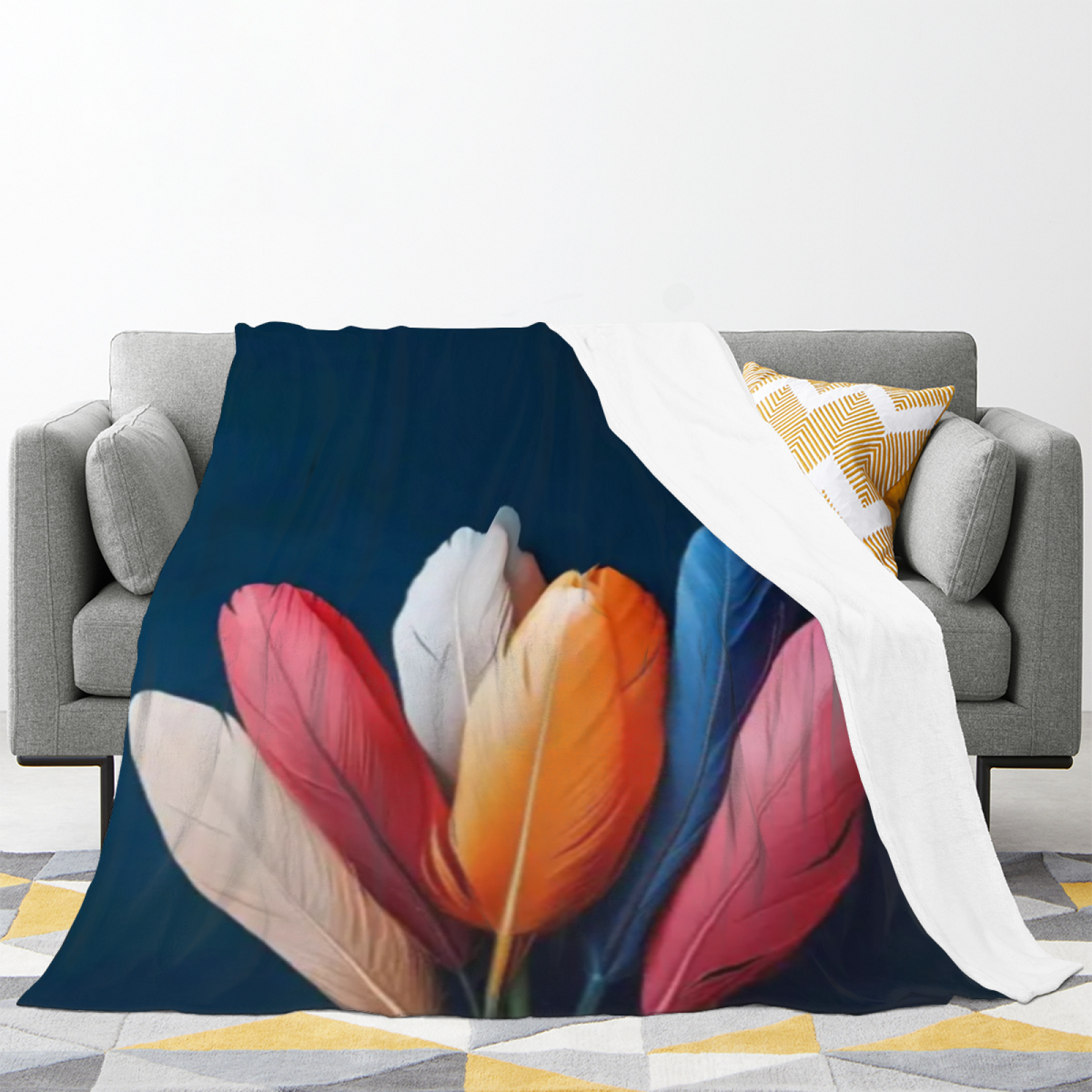 Starlit Wander Pastel Multicolor Modern Art Decorative Flannel Blanket