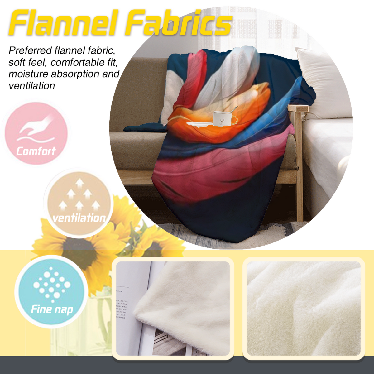 Starlit Wander Pastel Multicolor Modern Art Decorative Flannel Blanket