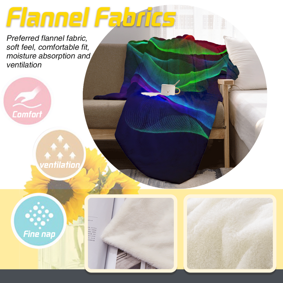 Harvest Rhapsody Soft Flannel Blanket in Dusty Lilac