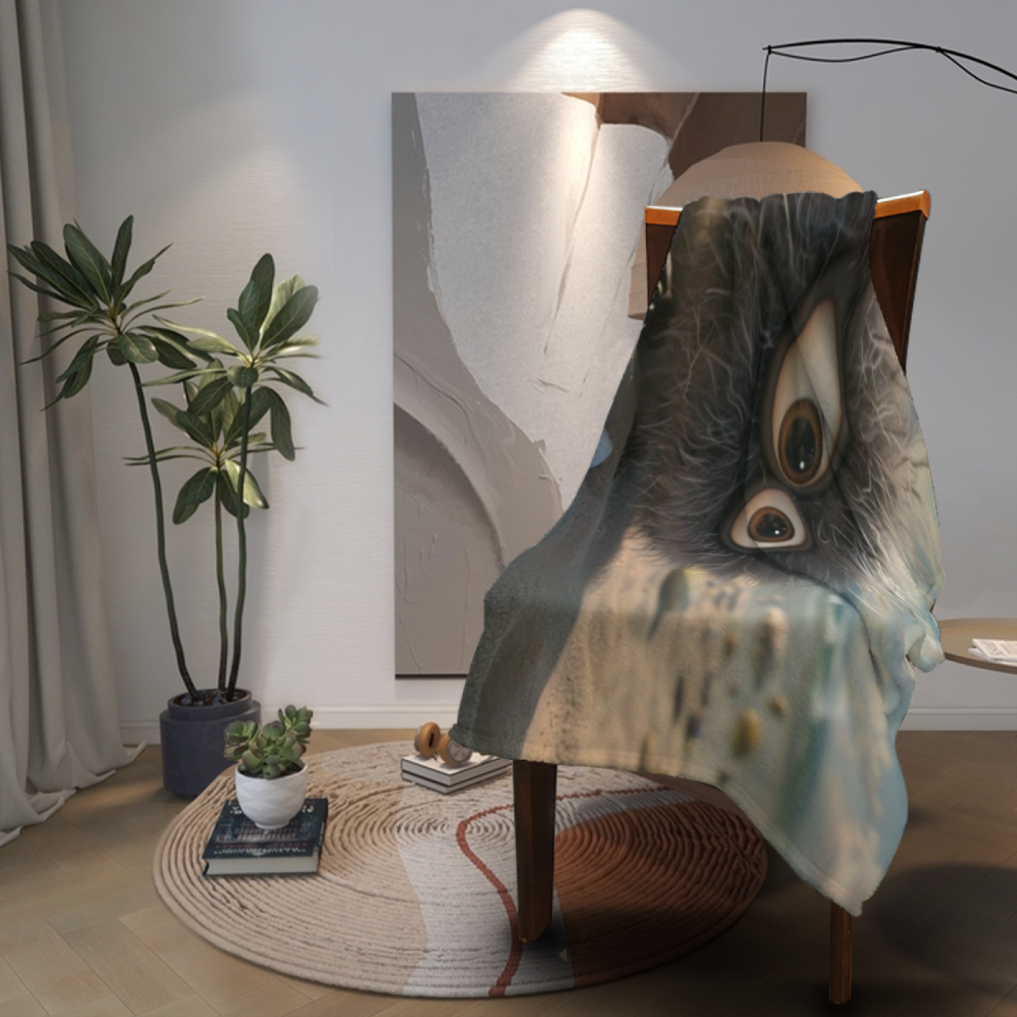 Modern Abstract Printed Throw Blanket ¨C Artistic Decorative Cozy Home Blanket