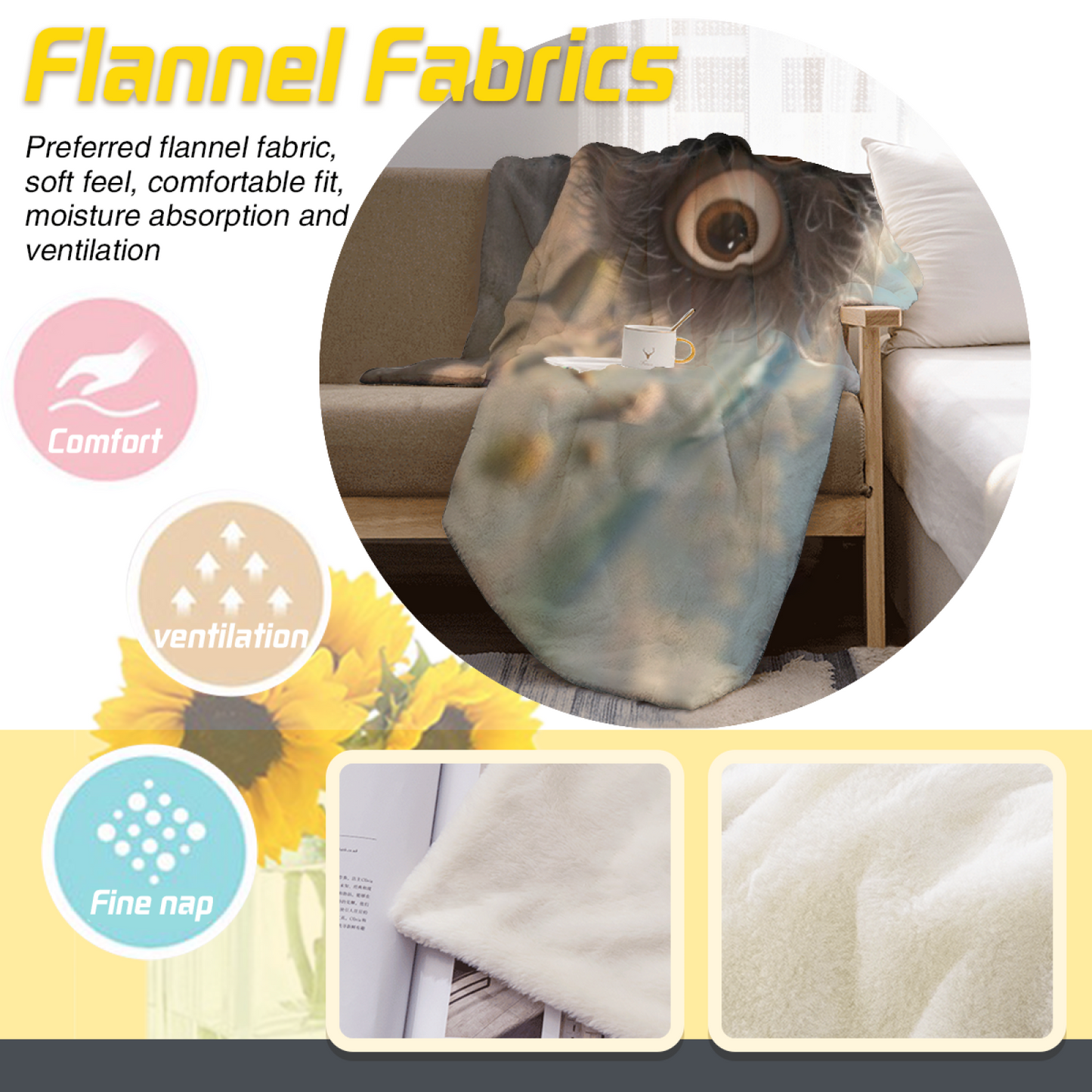 Modern Abstract Printed Throw Blanket ¨C Artistic Decorative Cozy Home Blanket