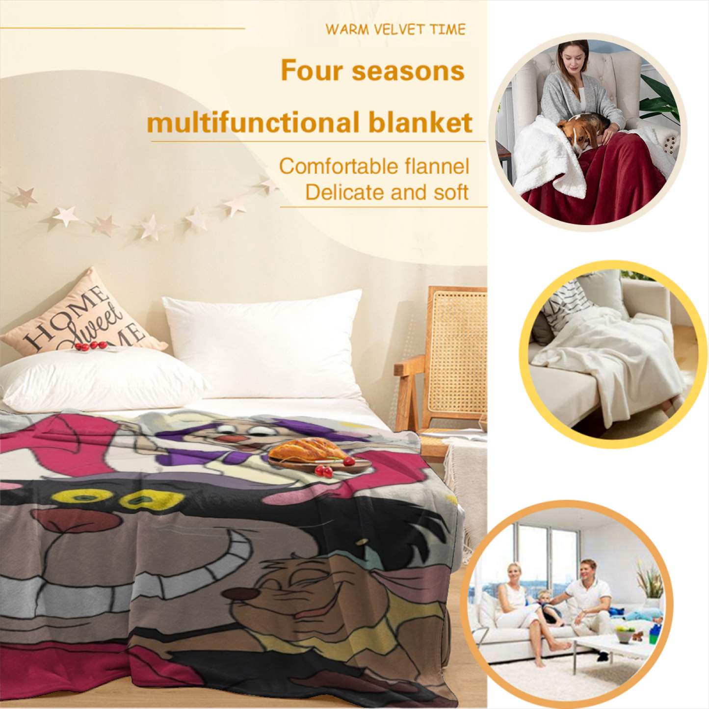 Graphic Art Throw Blanket ¨C Modern Decorative Colorful Cozy Blanket