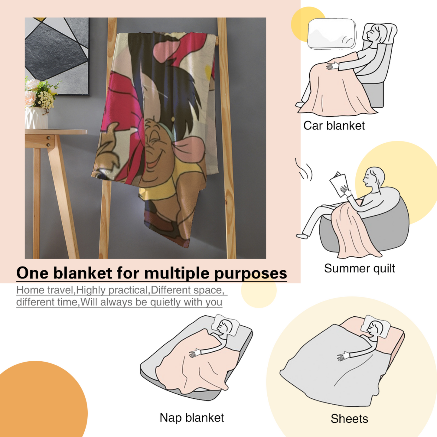 Graphic Art Throw Blanket ¨C Modern Decorative Colorful Cozy Blanket