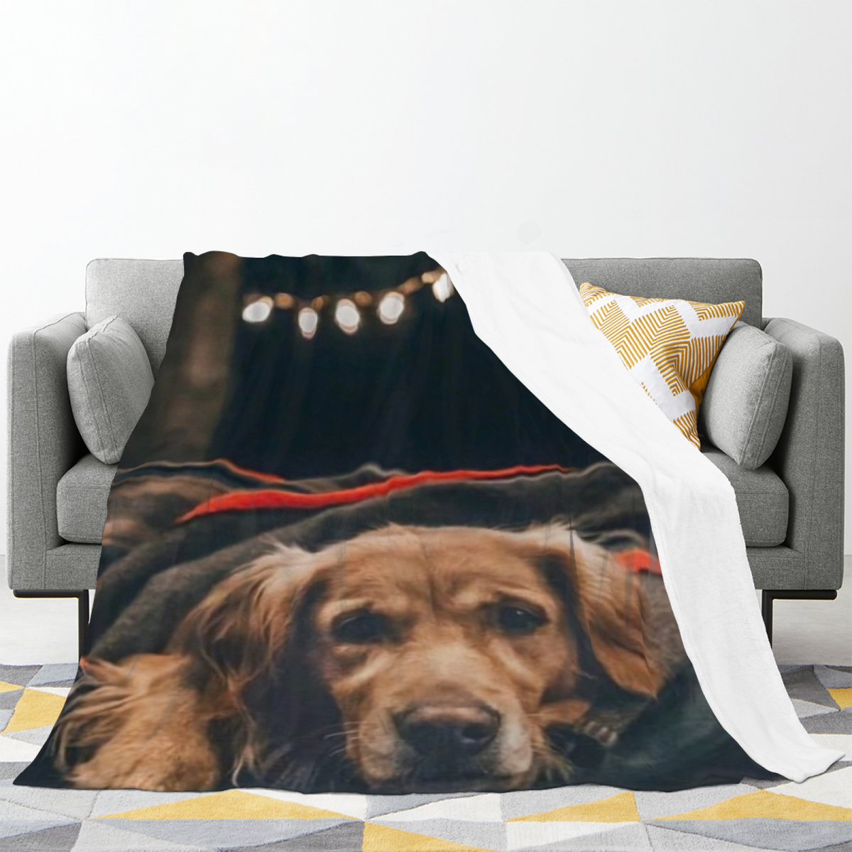 Silver Story Soft Neutral Retro Soft Flannel Blanket