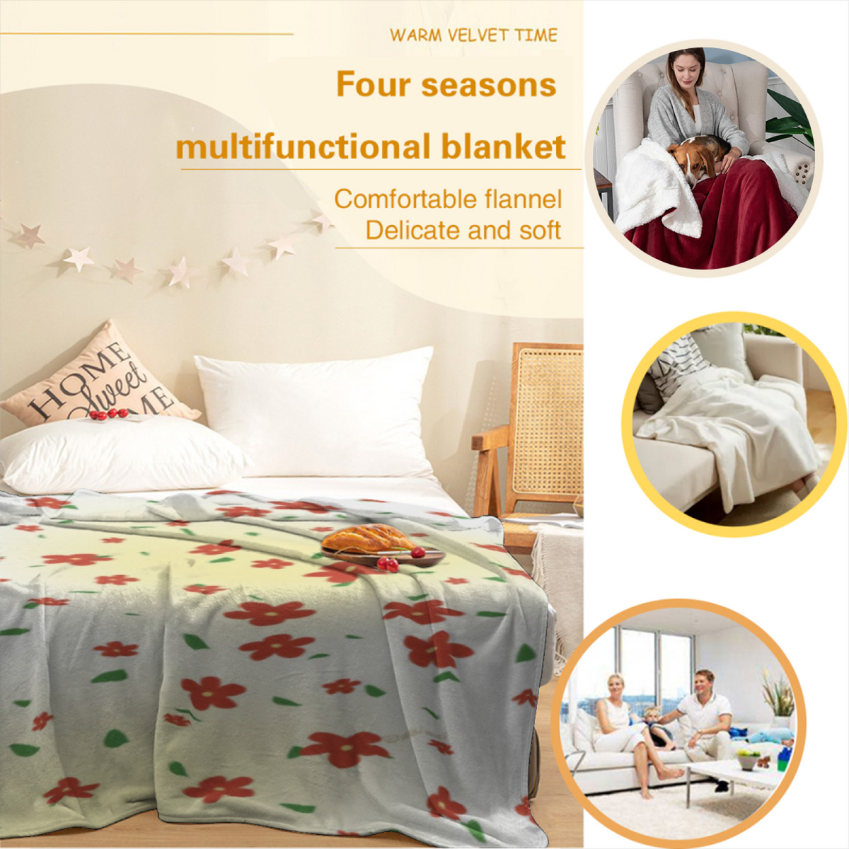 Soft Neutral Juniper Odyssey Lightweight Flannel Throw