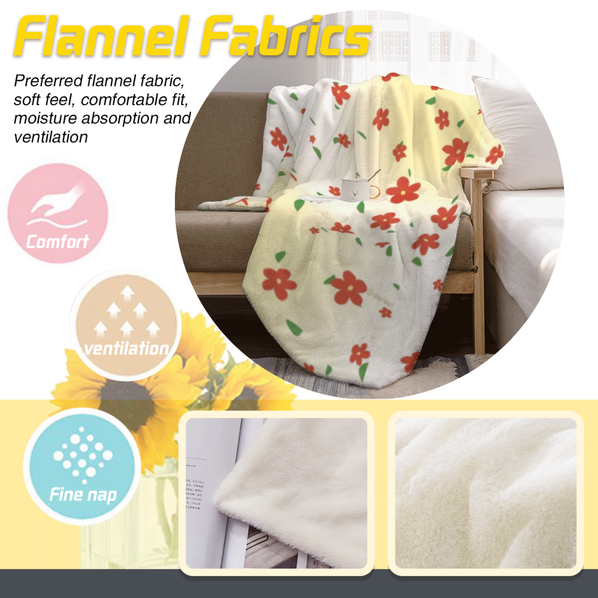 Soft Neutral Juniper Odyssey Lightweight Flannel Throw