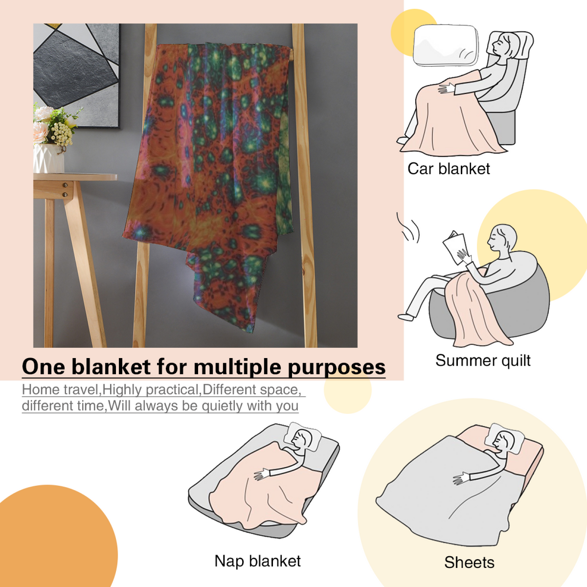 Purple Fairy Night Soft Flannel Blanket