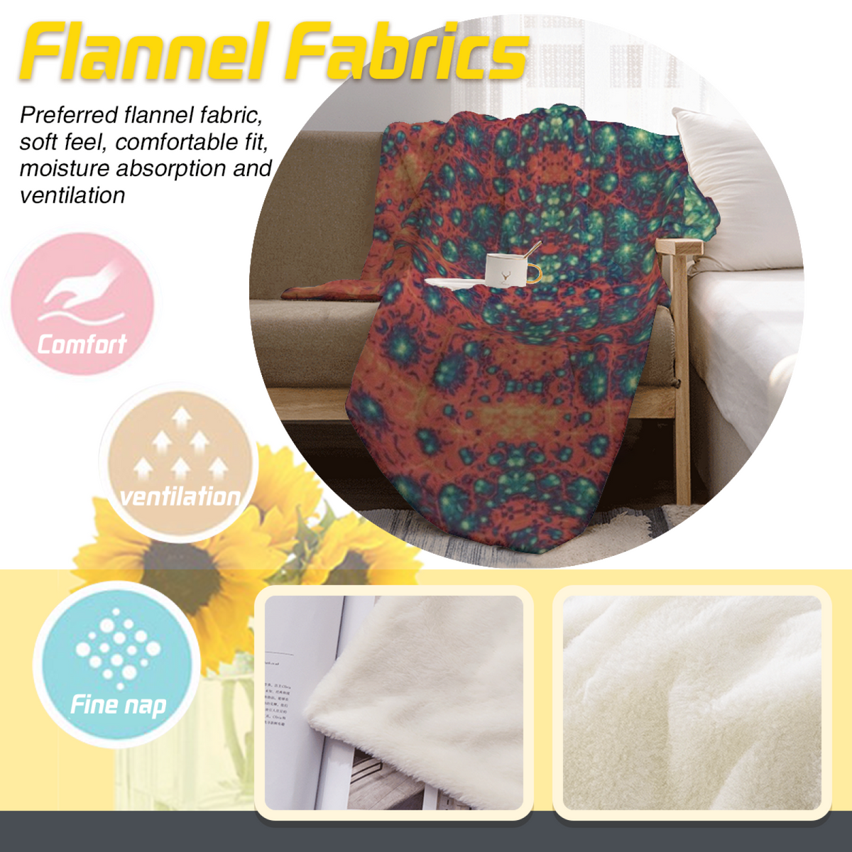 Purple Fairy Night Soft Flannel Blanket