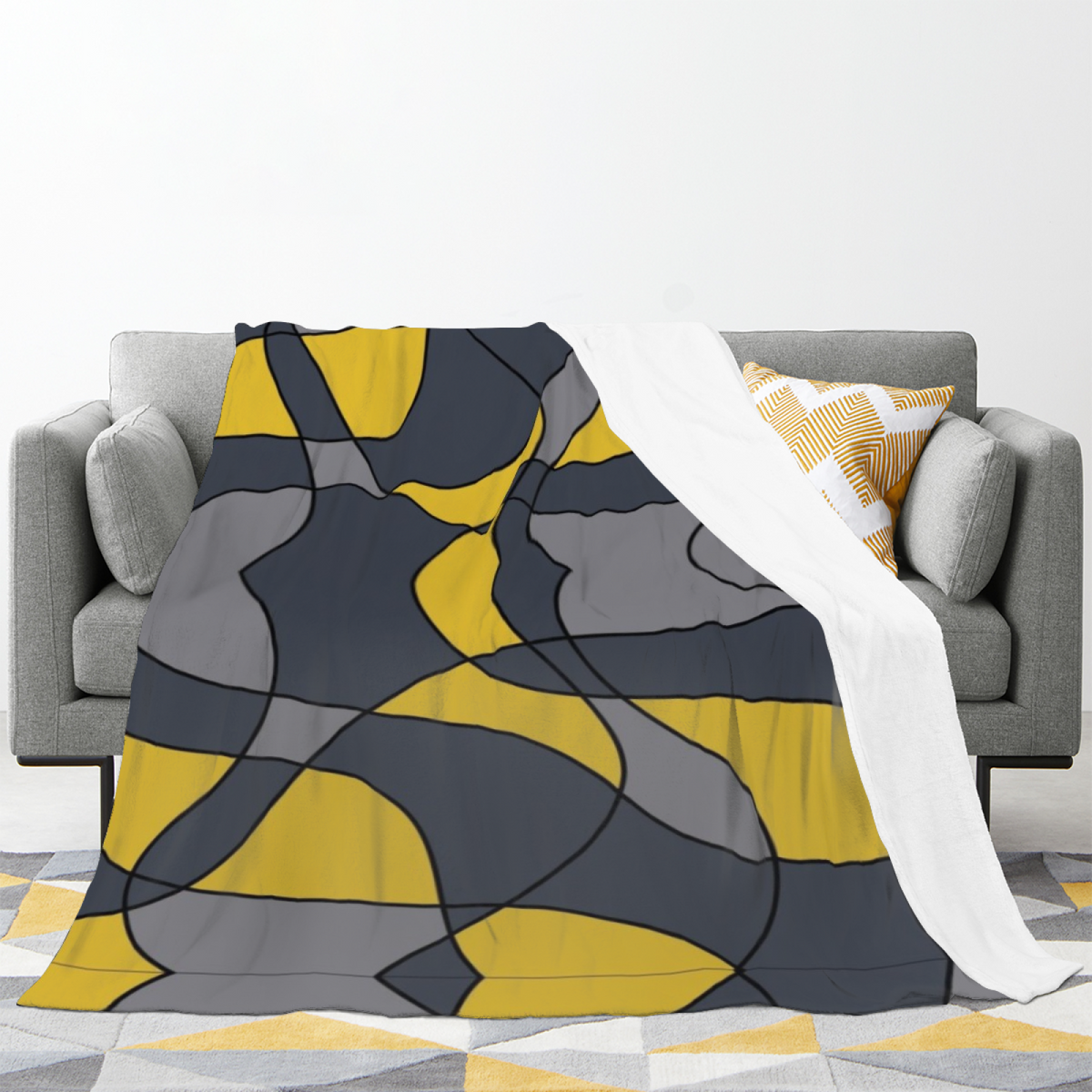 Eclectic Design Evergreen Flora Warm Coral Flannel Sofa Throw