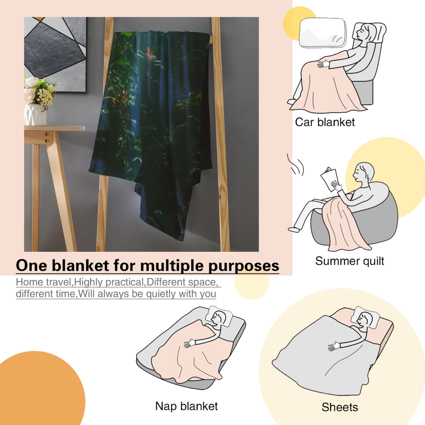 Modern Abstract Art Throw Blanket ¨C Decorative Printed Cozy Blanket