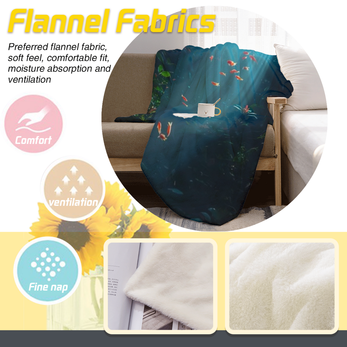 Modern Abstract Art Throw Blanket ¨C Decorative Printed Cozy Blanket