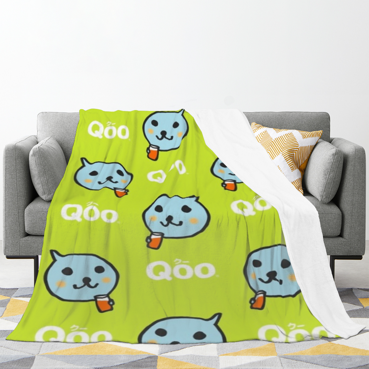 Copper & Fable Playful Graphic Plush Flannel Throw