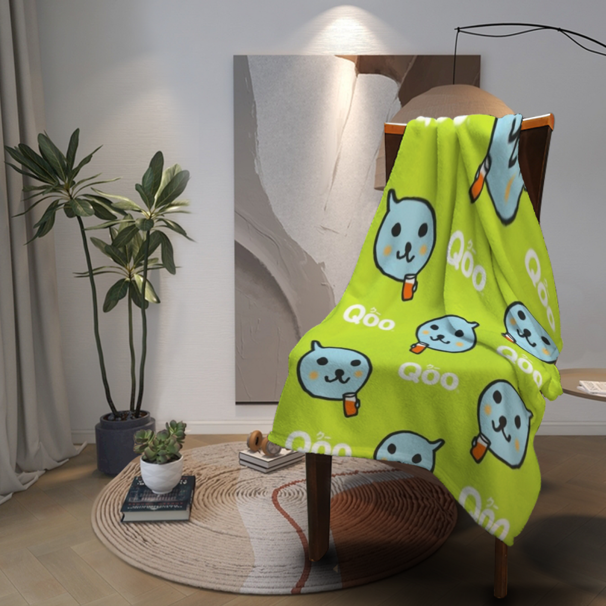 Copper & Fable Playful Graphic Plush Flannel Throw