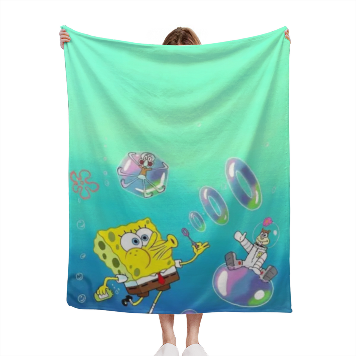 Soft Minimalist Plush Flannel Throw ¨C Oceanic Fable Collection