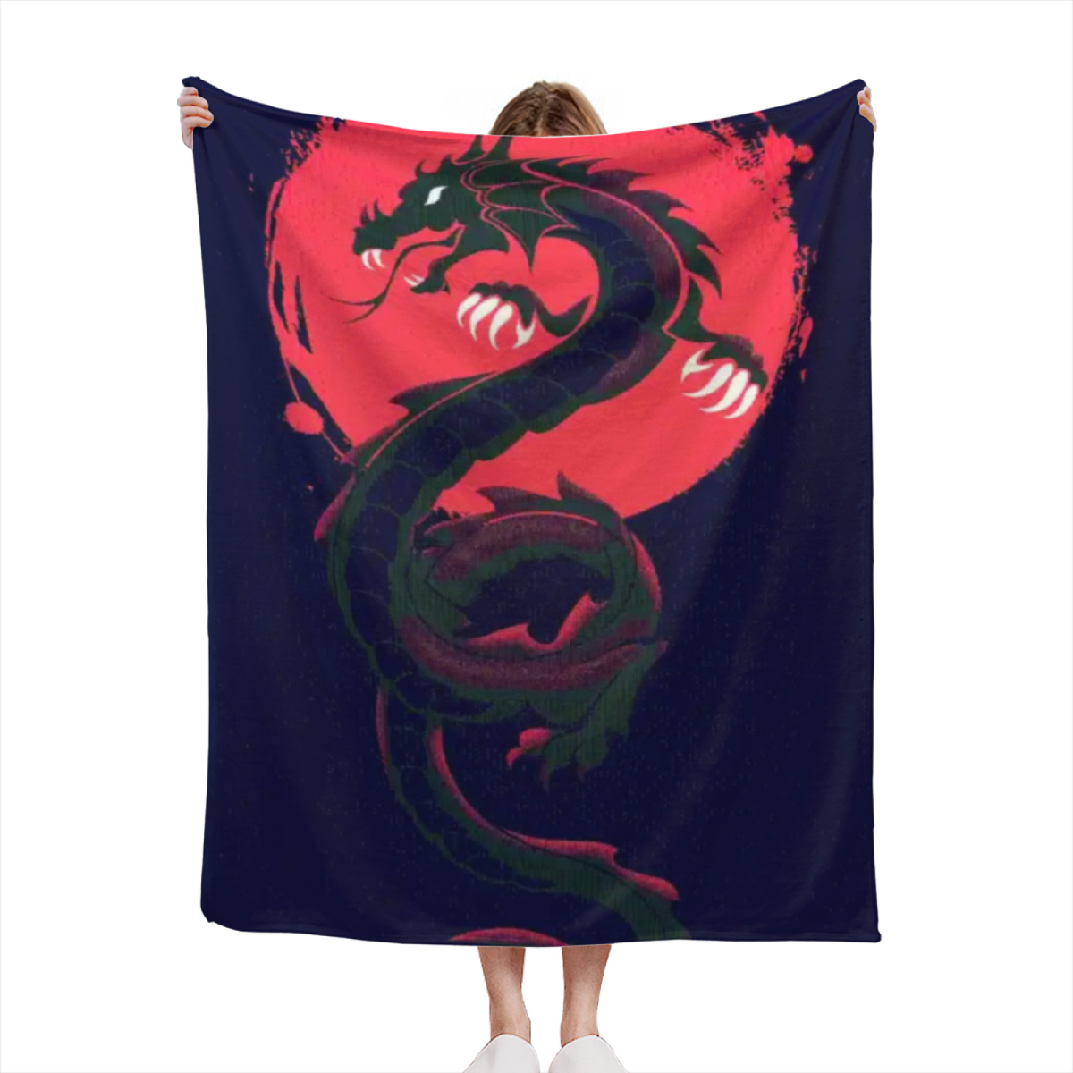 Hazy & Treasure Playful Graphic Plush Flannel Throw