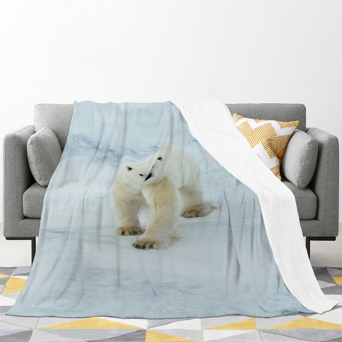 Eclectic Soft Neutral Juniper Tapestry Lightweight Flannel Throw