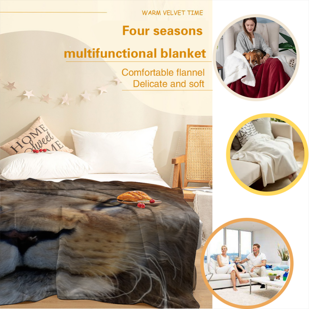Radiant Jubilee Muted Sage Art Decorative Flannel Blanket
