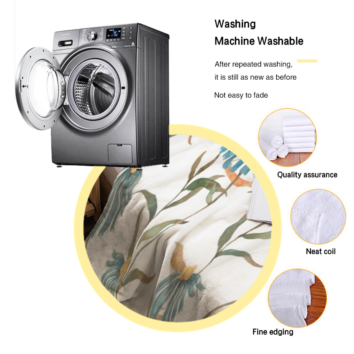 Decorative Flannel Blanket with Riverstone Petal Cozy Cottage Artwork
