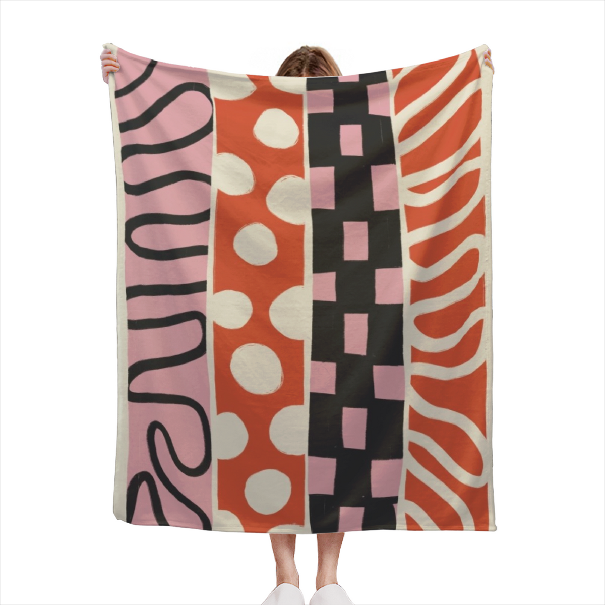 Earthy Neutral Desert Nectar Soft Flannel Blanket ¨C Contemporary Pattern
