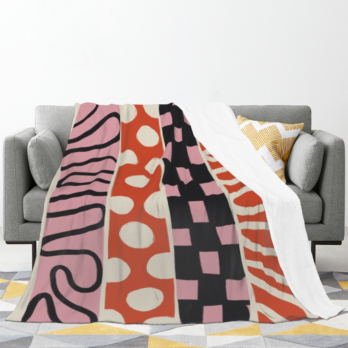 Earthy Neutral Desert Nectar Soft Flannel Blanket ¨C Contemporary Pattern