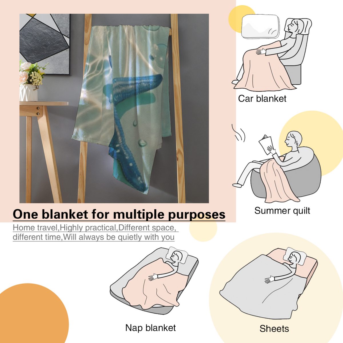 Lagoon Mirage Inspired Cozy Flannel Bed Blanket ¨C Earthy Neutral Palette