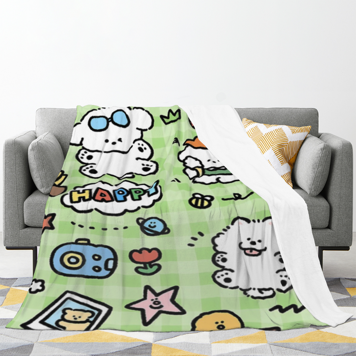 Moonlit Odyssey Soft Neutral Art Soft Flannel Blanket