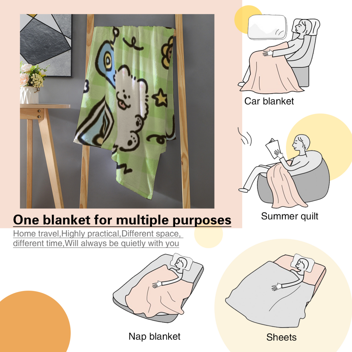 Moonlit Odyssey Soft Neutral Art Soft Flannel Blanket