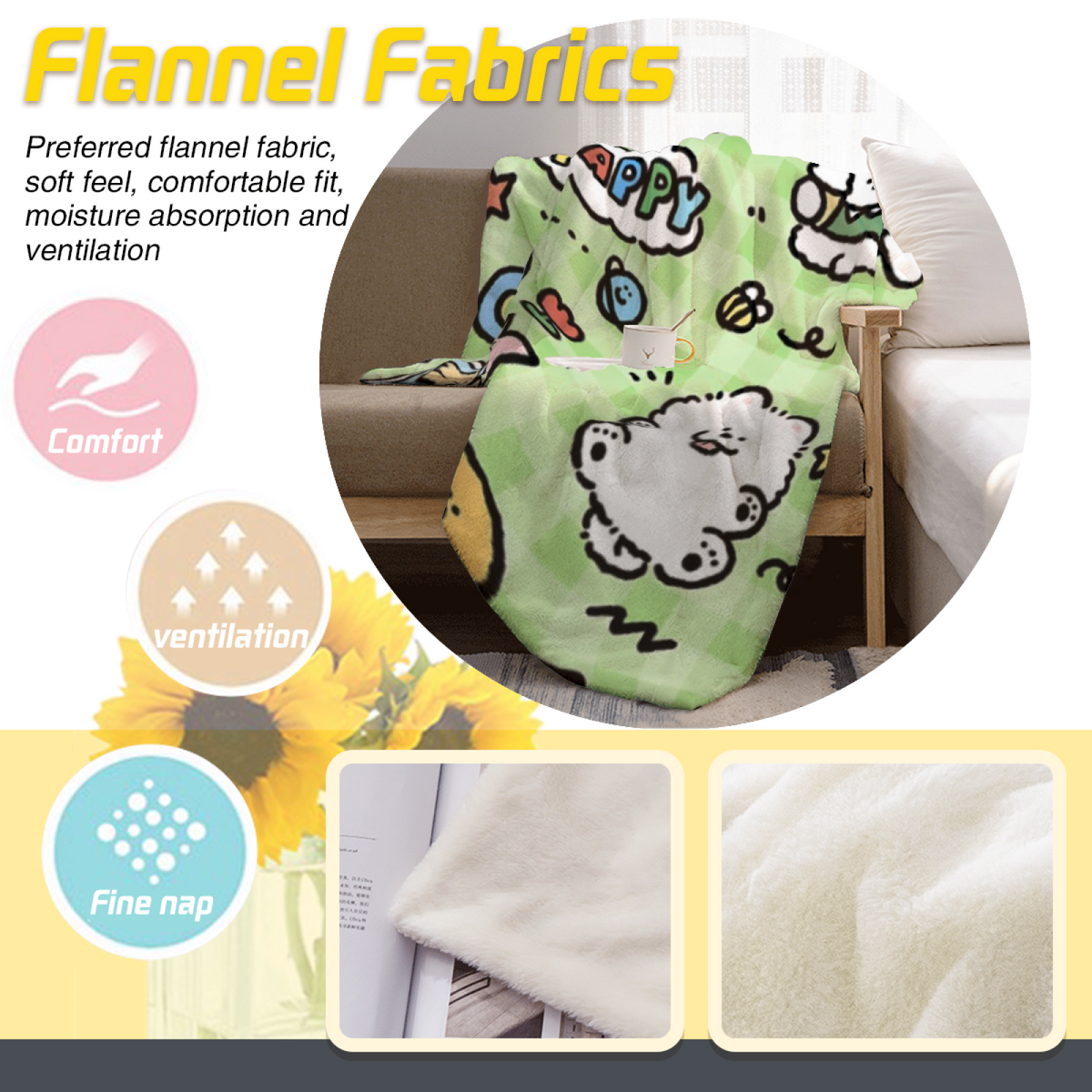 Moonlit Odyssey Soft Neutral Art Soft Flannel Blanket